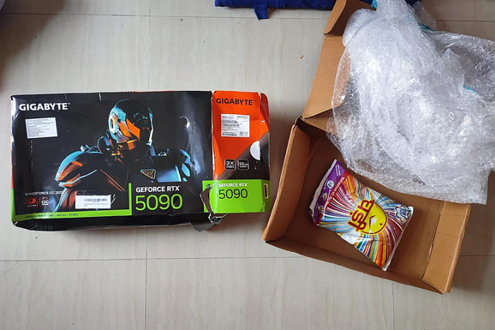 Amazon отклонила возврат средств покупателю RTX 5090, получившему стиральный порошок