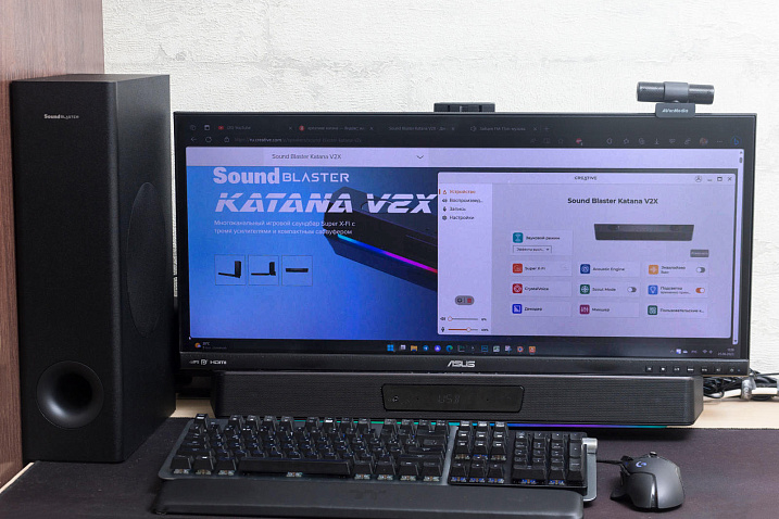 Обзор саундбара Creative Sound Blaster Katana V2X