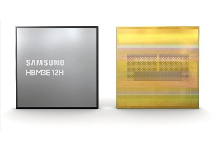 12-слойная память HBM3E от Samsung получила объем 36 Гбайт