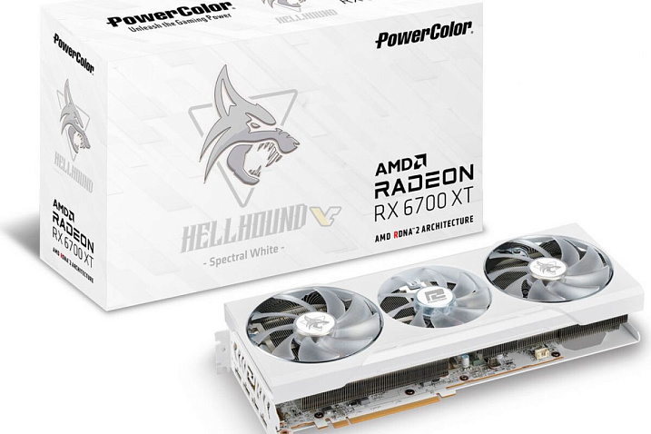 PowerColor представила полностью белую Radeon RX 6700 XT Hellhound Spectral White