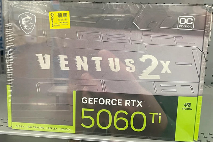 Магазин продал абсолютно новую GeForce RTX 5060 Ti 8GB всего за $80