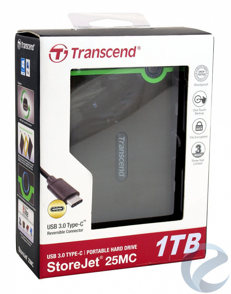 Обзор и тестирование внешнего жесткого диска Transcend StoreJet 25MC 1TB (TS1TSJ25MC)
