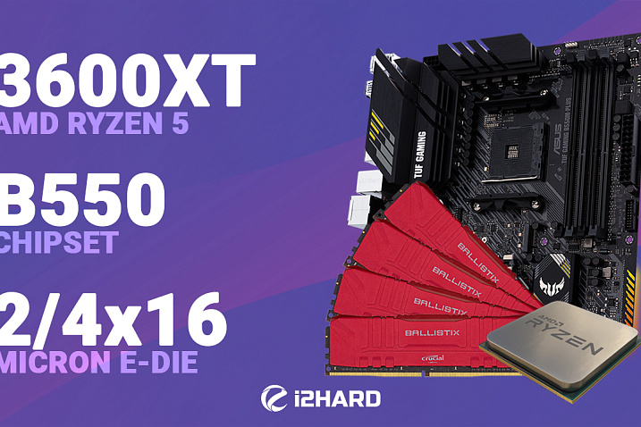 Разгон и тест Ryzen 5 3600XT и Crucial Ballistix BL16G30C15U4B на ASUS TUF GAMING B550M-PLUS Wi-Fi