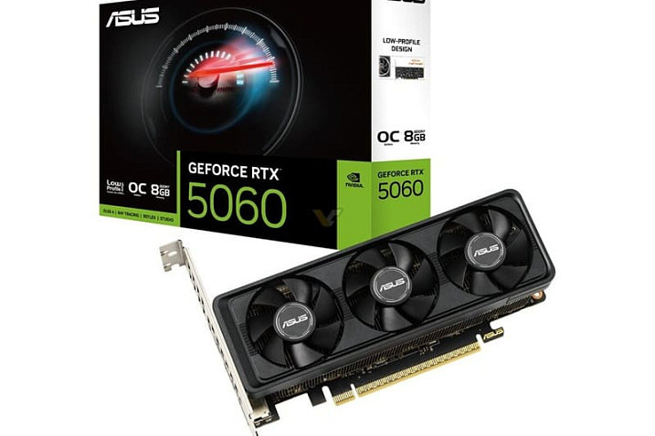 ASUS выпустила низкопрофильную видеокарту GeForce RTX 5060 LP BRK