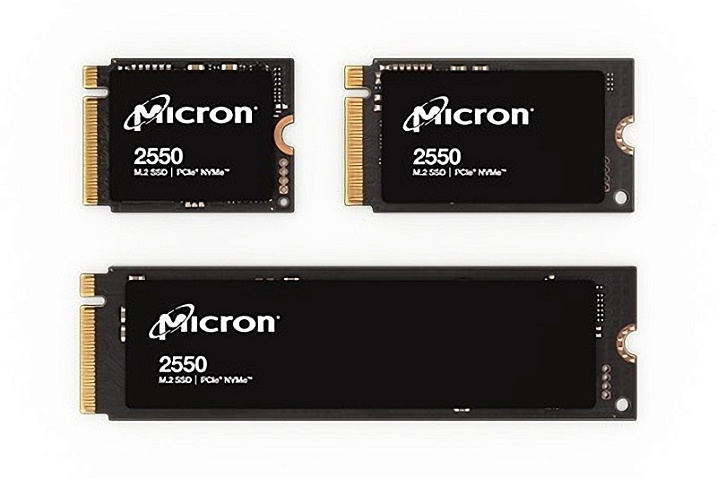Micron начала поставки твердотельного накопителя 2550 с 232-слойной памятью NAND