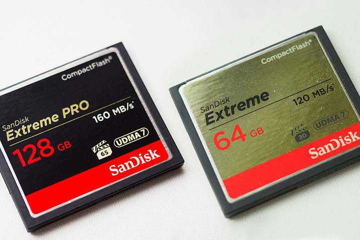 Обзор карт памяти CompactFlash SanDisk Extreme PRO 128 ГБ и SanDisk Extreme 64 ГБ