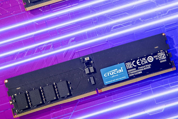 Crucial анонсировала модули оперативной памяти CUDIMM DDR5-6400