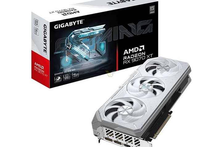 GIGABYTE выпустила белые видеокарты Radeon RX 9070/9060 XT GAMING ICE