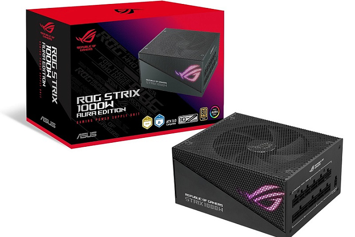 ASUS представила серию блоков питания Strix Gold Aura Edition
