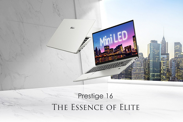 MSI представила ноутбуки Prestige 16 с Intel Core i7-1280P