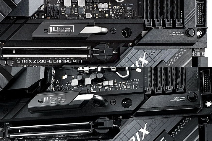 Материнские платы ASUS ROG Z690 получат механизм быстрого извлечения видеокарты