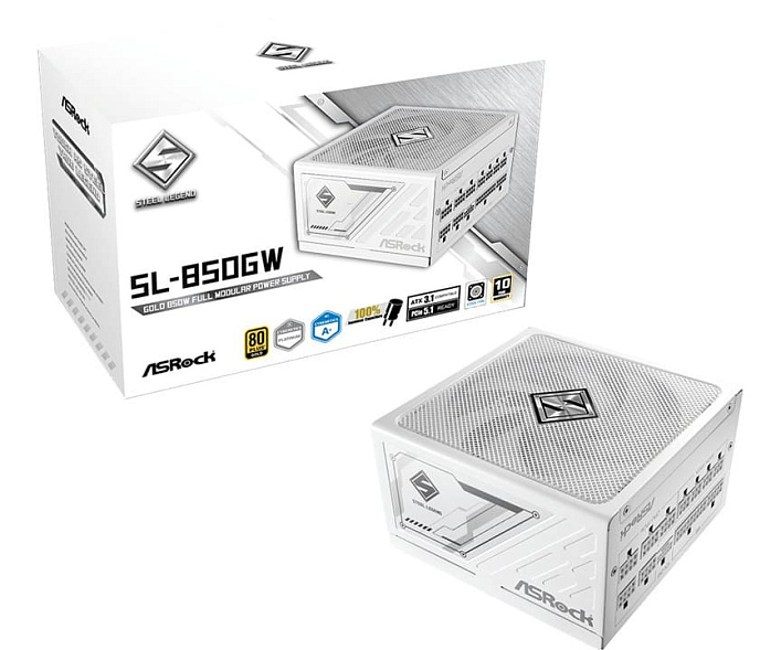 Блок питания ASRock Steel Legend Gold 850W White