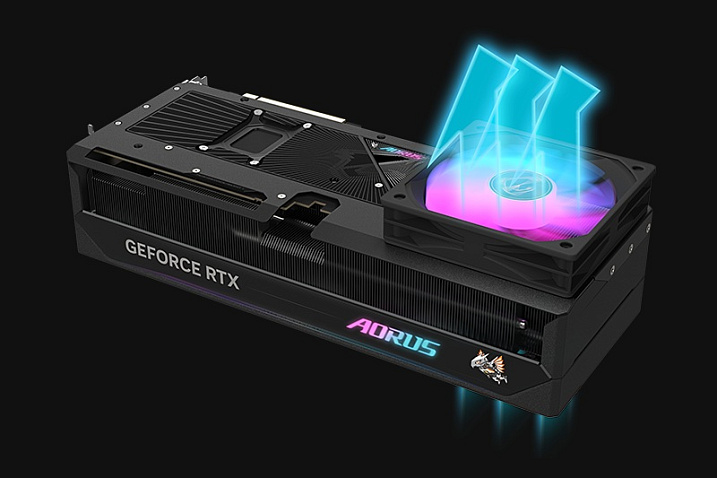 В комплекте с GIGABYTE GeForce RTX 5080/5090 AORUS Master есть четвертый вентилятор  