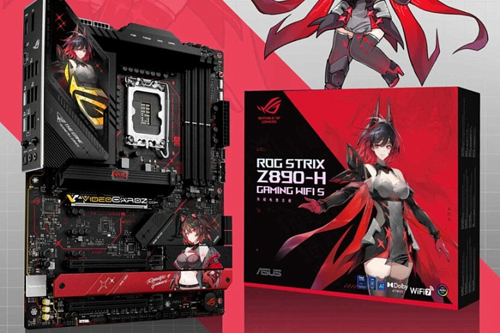 ASUS показала материнскую плату ROG STRIX Z890-H RO JI с уникальным дизайном