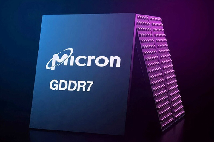 Micron начала поставки микросхем памяти GDDR7 со скоростью 32 Гбита/с