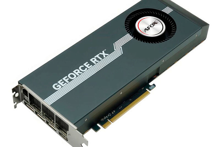 За охлаждение AFOX GeForce RTX 4080 отвечает вентилятор турбинного типа