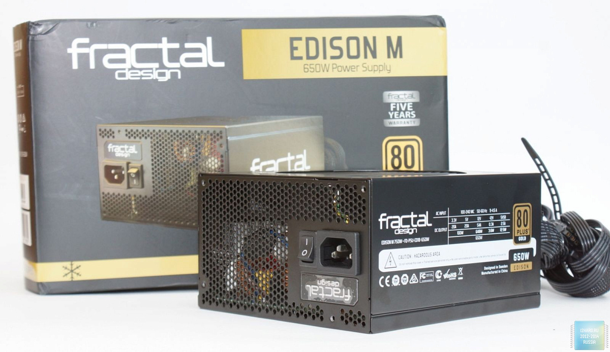 Обзор и тестирование блока питания Fractal Design Edison M 650W — i2HARD