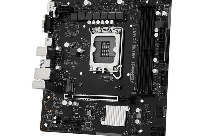 Материнская плата ASRock H610M COMBO II получила три слота памяти для DDR4 и DDR5