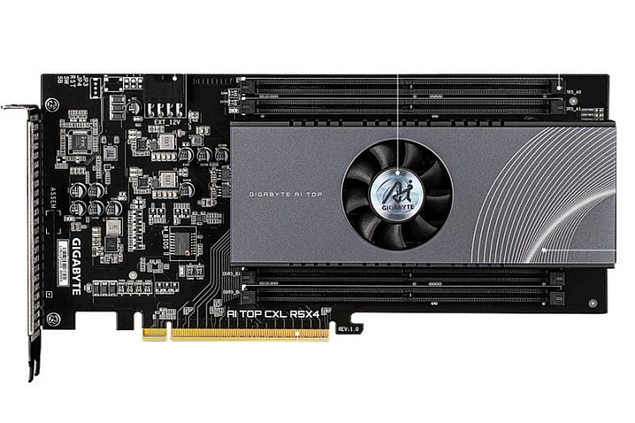 Плата расширения GIGABYTE AI TOP CXL R5X4 позволяет добавить до 512 Гбайт DDR5