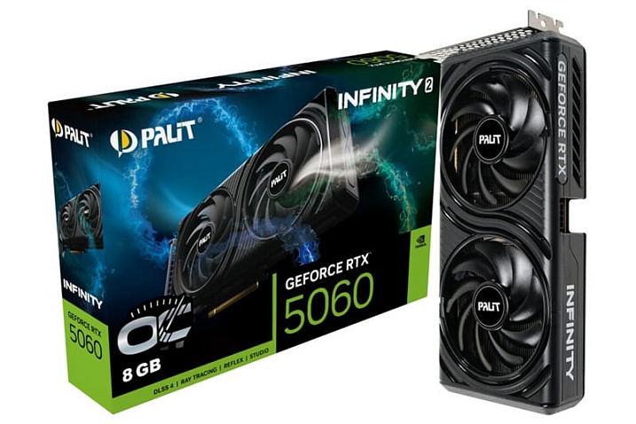 Palit показала видеокарту GeForce RTX 5060 серии Infinity 2 OC