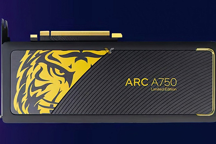 Золотая Intel Arc A750 Limited Edition доступна только в Китае