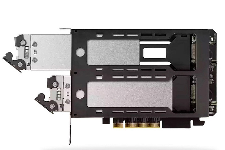 Карта расширения Icy Dock ToughArmor MB842MP-B имеет съемные отсеки для накопителей M.2