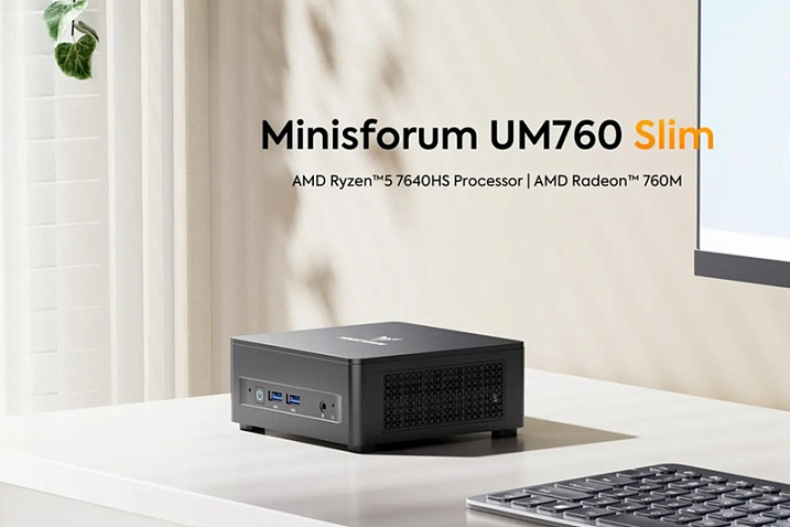 Minisforum выпустила мини-ПК UM760 Slim с Ryzen 5 7640HS
