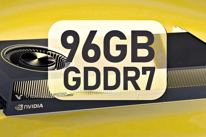 NVIDIA работает над дискретной видеокартой с 96 Гбайтами GDDR7