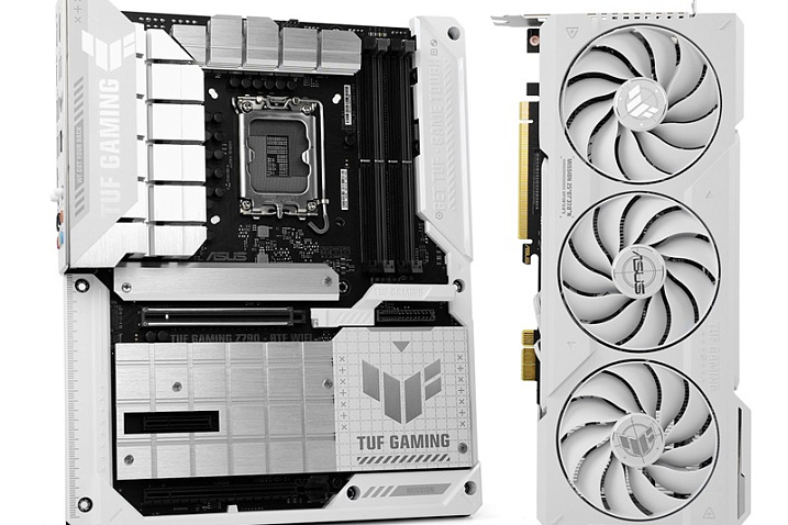 Серия ASUS BTF пополнилась белыми TUF Gaming Z790 и GeForce RTX 4070 Ti SUPER