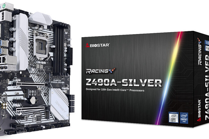 BIOSTAR представила материнские платы Racing Z490A/T-SILVER для процессоров Intel Comet Lake-S