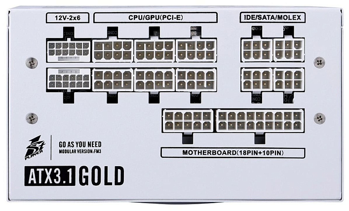 Блок питания 1STPLAYER NGDP Gold 1000W White
