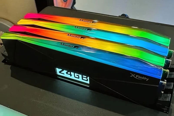 COMPUTEX: V-Color дополнила модули Xfinity Manta DDR5 небольшими экранами