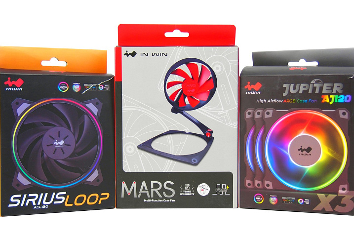 Обзор и тест 3 комплектов вертушек InWin: Mars, Sirius Loop ASL120 и Jupiter AJ120