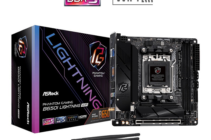 Материнские платы ASRock B650I и A620I серии PG Lightning получили поддержку DDR5-7200