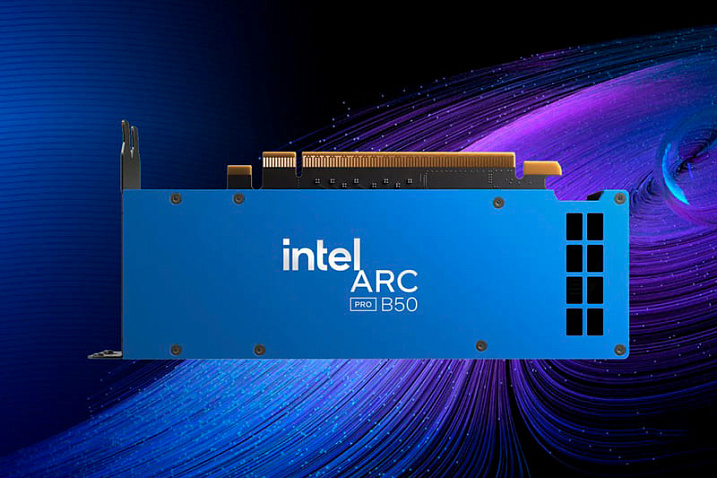 Intel Arc Pro B50 показала себя почти на 20% хуже Arc B570