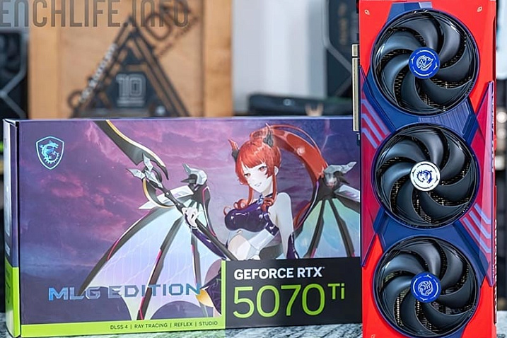 Изучаем распаковку видеокарты MSI GeForce RTX 5070 Ti Gaming Trio MLG Edition