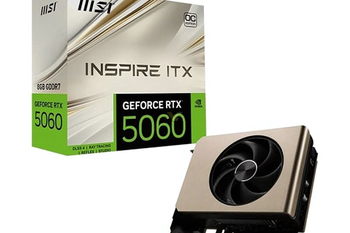 MSI представила 145-мм видеокарту GeForce RTX 5060 INSPIRE ITX