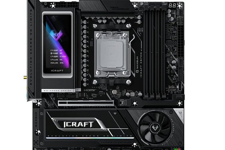 MAXSUN показала премиальную материнскую плату iCraft X870M