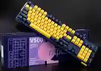 Обзор клавиатуры Rapoo V500PRO Yellow Blue