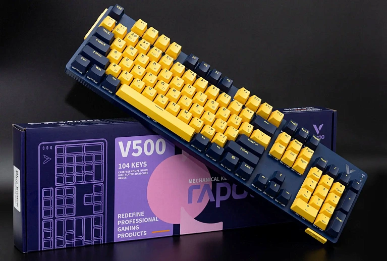 Обзор клавиатуры Rapoo V500PRO Yellow Blue Обзор клавиатуры Rapoo V500PRO Yellow Blue