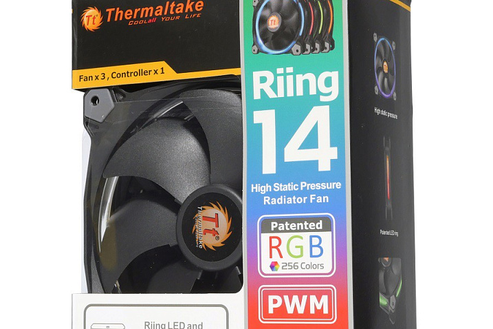 Обзор вентиляторов Thermaltake Riing 14 LED RGB