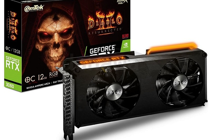 Emtek выпускает видеокарты GeForce RTX 3060 и RTX 3070 Ti в стиле Diablo II: Resurrected