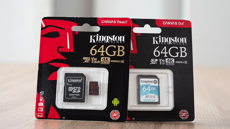 Обзор карт памяти Kingston Canvas React microSD 64 GB и Kingston Canvas Go 64 GB