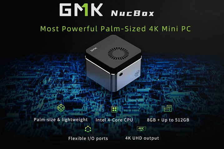 Мини-ПК GMK NucBox оснащен процессором Intel J4125