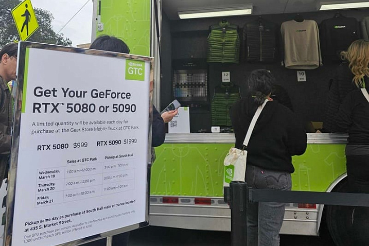 NVIDIA использует GTC 2025 для продажи видеокарт GeForce RTX 5080/5090