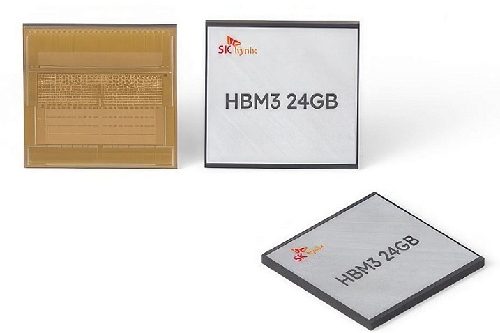 SK hynix начала поставлять клиентам образцы 12-слойной памяти HBM3 объемом 24 Гбайта