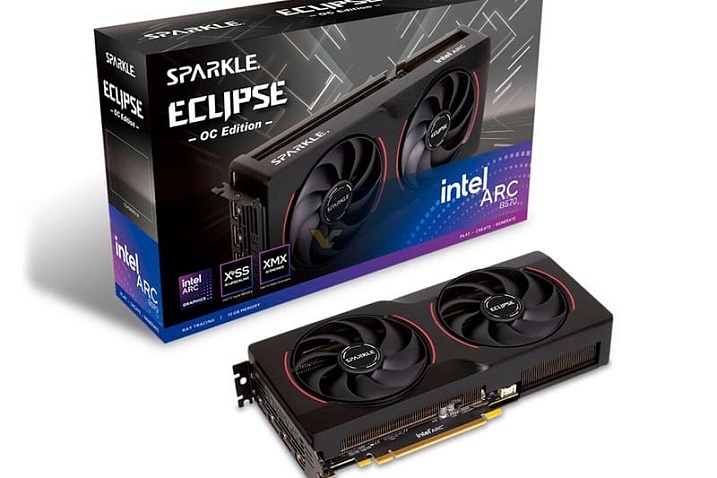 SPARKLE представила Arc B570 Eclipse с чёрным дизайном и двумя вентиляторами
