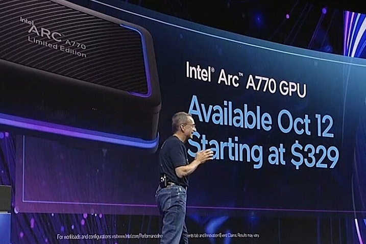Игровая видеокарта Intel Arc A770 появится в продаже 12 октября