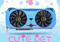 Yeston GeForce RTX 4060 Ti Cute Pet выполнена в стиле светящегося кота