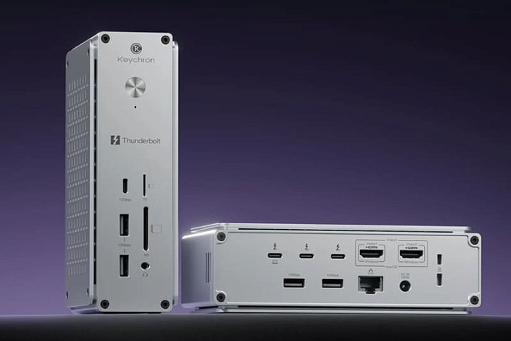 Первая док-станция от Keychron предлагает 14 разъёмов, в том числе три Thunderbolt 5